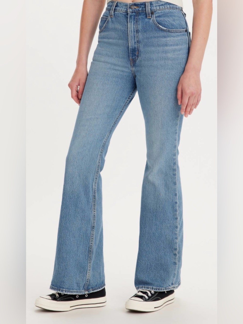Levi’s 70s High Flare Blue High Rise Waist Jeans Cotton Light Wash Sonoma Walks